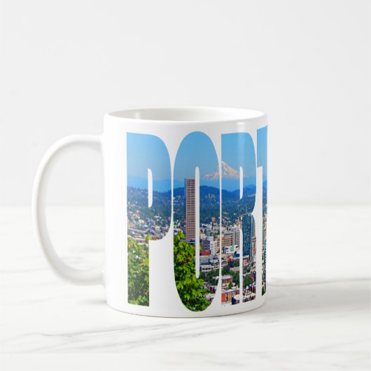 Tasse de café panoramique d'horizon de Portland (Gauche)