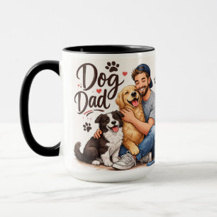 Tasse de café Papa Chien Drôle – Cadeau Parfait po