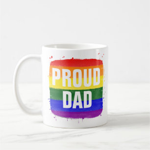 Tasse de café Papa fière Drapeau LGBTQ