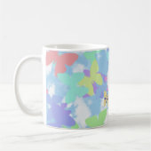 Tasse de café papillon Monogramme Nom & Initiale (Gauche)