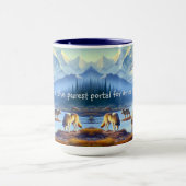 Tasse de café Parc National Denali Loups Faune Nat (Centre)