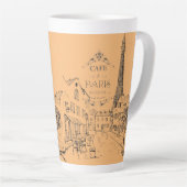 Tasse de café Paris Latte (Angle droit)