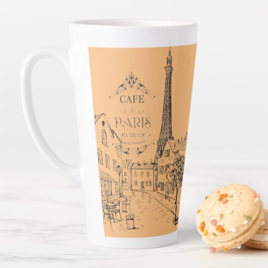 Tasse de café Paris Latte (En situation)