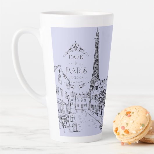 Tasse de Café Paris Latte (En situation)