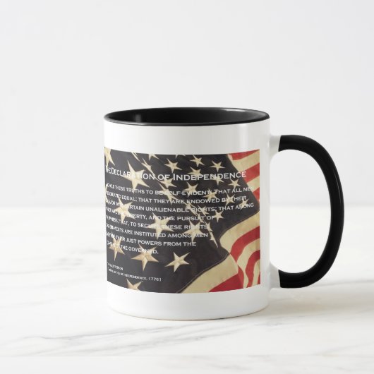 Tasse de café patriotique de "déclaration (Droite)