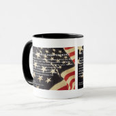 Tasse de café patriotique de "déclaration (Devant gauche)