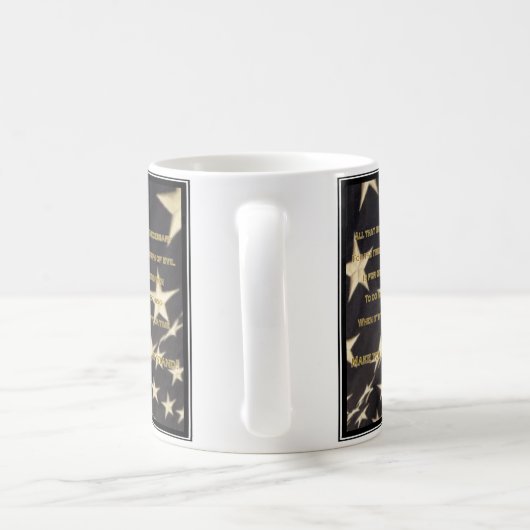 Tasse de café patriotique "faites votre support" (Poignée)