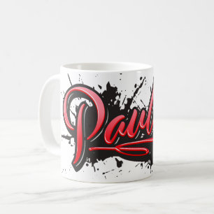 Tasse de café Pauline red heart graffiti