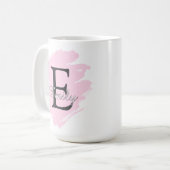 Tasse de café personnalisable avec monogramme et n (Devant gauche)