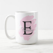 Tasse de café personnalisable avec monogramme et n (Gauche)