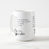 Tasse de café personnalisable de nom d'animal (Devant gauche)