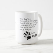 Tasse de café personnalisable de nom d'animal (Devant droit)