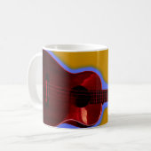 Tasse de café personnalisable d'ukulélé #2 : Rouge (Devant gauche)