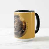 Tasse de café personnalisable Lion Zodiaque (Devant droit)