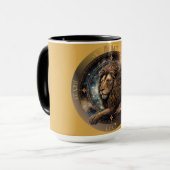Tasse de café personnalisable Lion Zodiaque (Devant gauche)