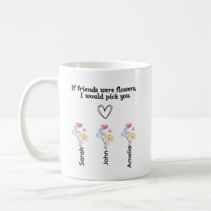 Tasse de café personnalisée avec fleur de naissanc