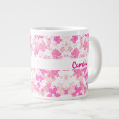 Tasse de café personnalisée avec fleurs roses (Devant droit)