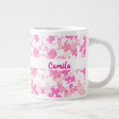 Tasse de café personnalisée avec fleurs roses (Droite)