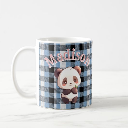 Tasse de café personnalisée avec un panda mignon (Gauche)