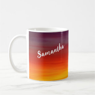 Tasse de café personnalisée Coucher de soleil roug