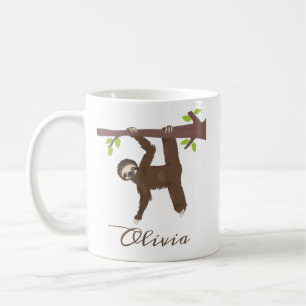 Tasse de café personnalisée de paresseux Cadeaux d