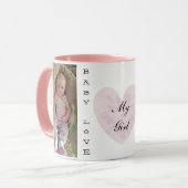 Tasse de café personnalisée de poignée de rose de (Devant gauche)