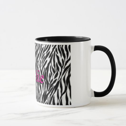 Tasse de café personnalisée d'impression de zèbre (Droite)