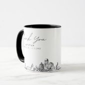 Tasse de café personnalisée minimale pour mariage  (Devant gauche)