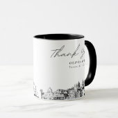 Tasse de café personnalisée minimale pour mariage  (Devant droit)