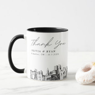 Tasse de café personnalisée minimale pour mariage 
