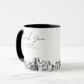 Tasse de café personnalisée minimale pour mariage  (Devant gauche)