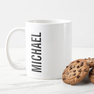 Tasse de café personnalisée moderne avec nom