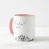 Tasse de café personnalisée pour mariage à Memphis (Devant gauche)