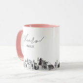 Tasse de café personnalisée pour mariage à Raleigh (Devant gauche)