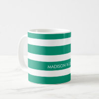Tasse de café personnalisée rayée