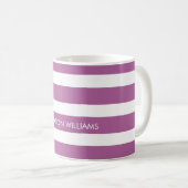 Tasse de café personnalisée rayée (Devant droit)