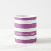 Tasse de café personnalisée rayée (Centre)
