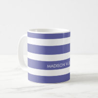Tasse de café personnalisée rayée