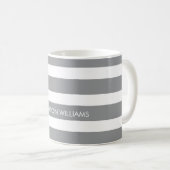 Tasse de café personnalisée rayée (Devant droit)