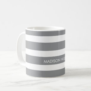 Tasse de café personnalisée rayée