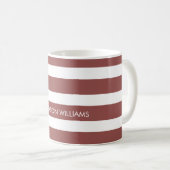 Tasse de café personnalisée rayée (Devant droit)
