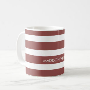 Tasse de café personnalisée rayée