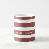 Tasse de café personnalisée rayée (Centre)