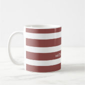 Tasse de café personnalisée rayée (Gauche)