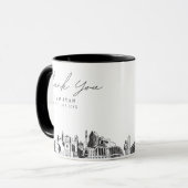 Tasse de café personnalisée simple pour mariage à  (Devant gauche)