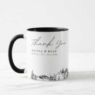 Tasse de café personnalisée simple pour mariage à 