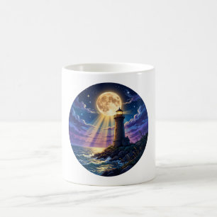 Tasse de café Phare de la Lune Dorée Paysage Marin