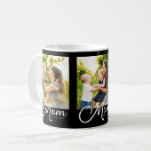 Tasse de café photo Maman a établi le script noir (Devant gauche)
