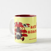 Tasse de café plate de baron rouge frais (Devant gauche)