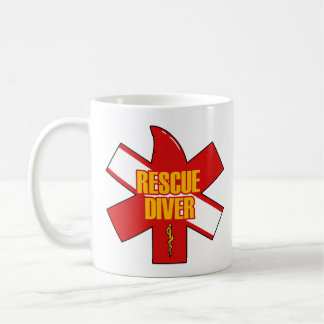 Tasse de café Plongeur de secours Jaune